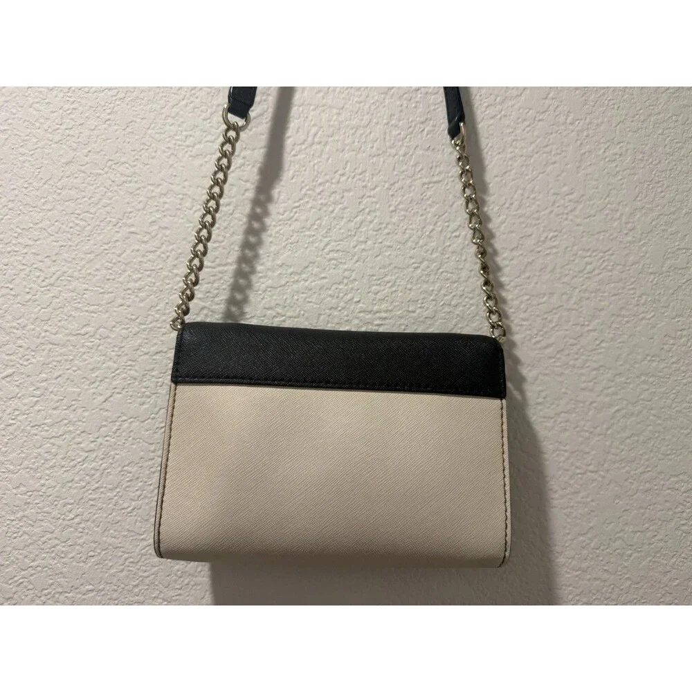 *RARE VTG* Kate Spade-Purse-Charlotte Street Colorblock Alek Ostrich Paig-Black